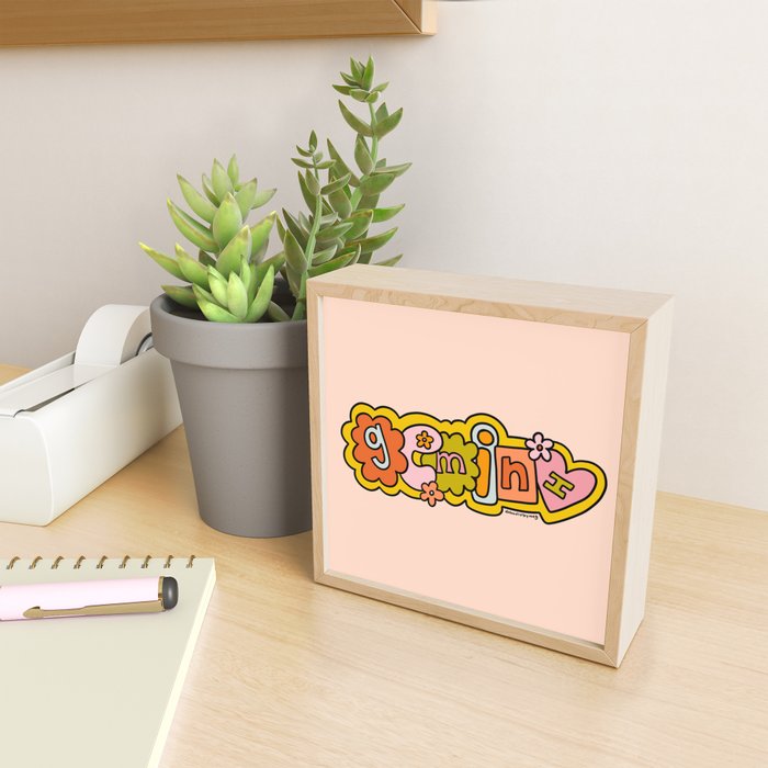 Gemini Doodle Letters Mini Art Print Gallery Image 2