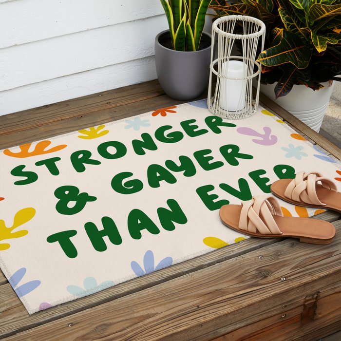 Stronger and Gayer Than Ever Outdoor Rug Gallery Image 2