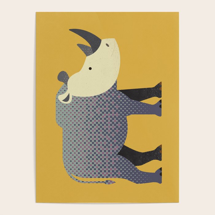 Whimsy Rhinoceros II Poster Gallery Image 1