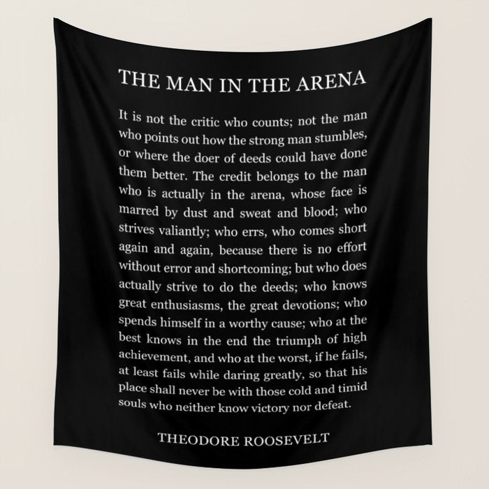 The-Man-In-The-Arena Wall Tapestry Gallery Image 4