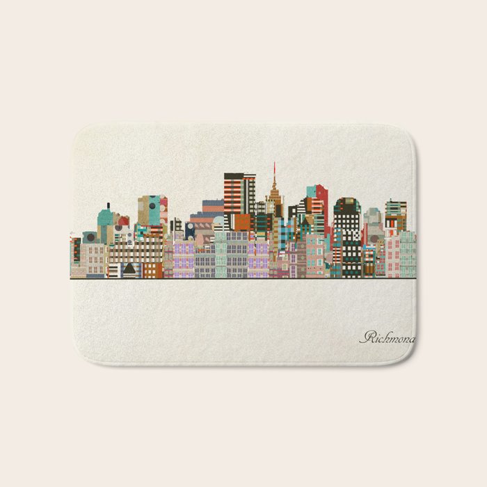 richmond virginia skyline Bath Mat Gallery Image 1