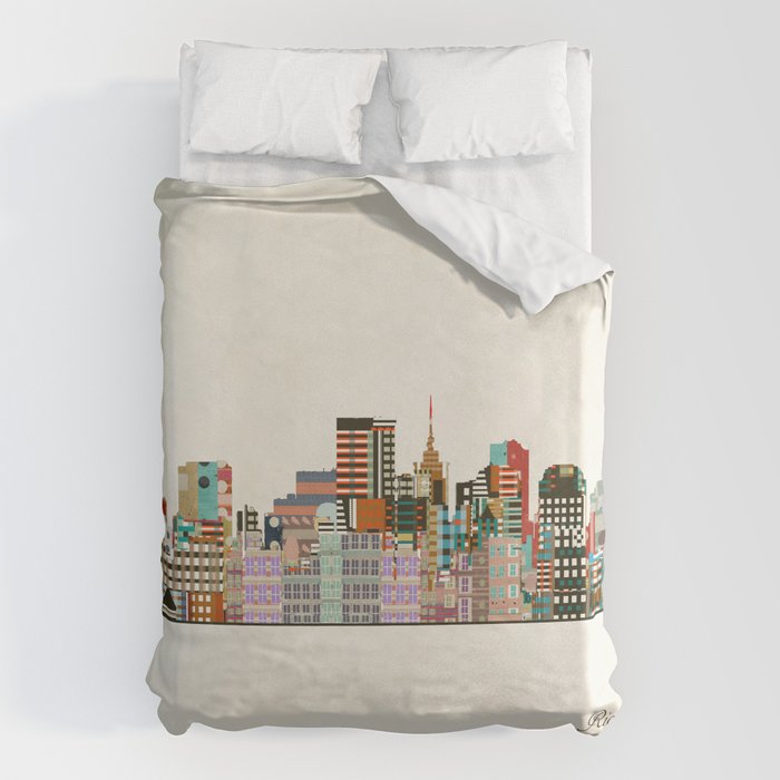 richmond virginia skyline Duvet Cover Gallery Image 6