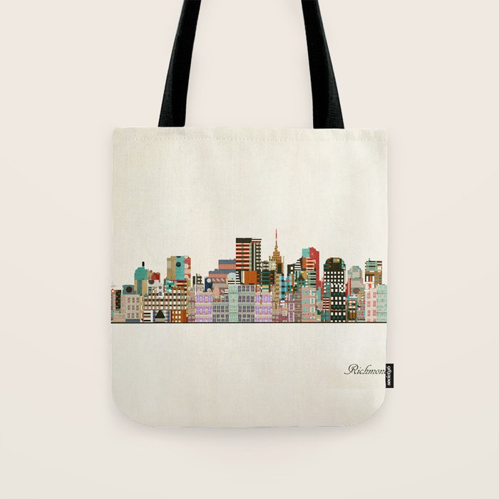 richmond virginia skyline Tote Bag Gallery Image 1