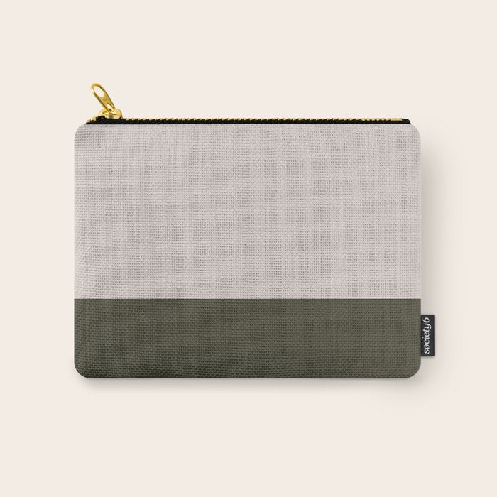 Linen Duo (Beige & Olive) Carry All Pouch Gallery Image 1