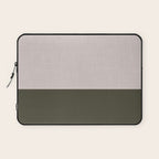 Linen Duo (Beige & Olive) Laptop Sleeve Gallery Image 1