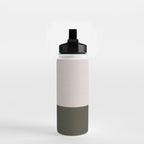 Linen Duo (Beige & Olive) Water Bottle Gallery Image 2