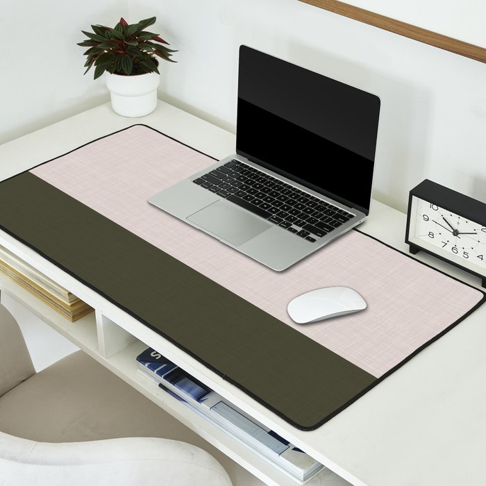 Linen Duo (Beige & Olive) Desk Mat Gallery Image 2