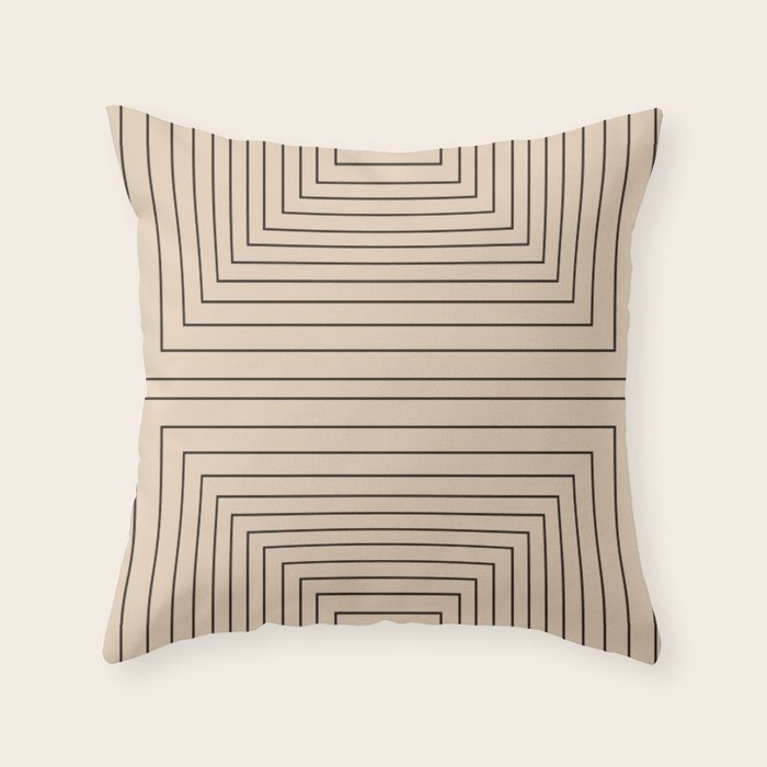 Layers 2 black Throw Pillow Gallery Image 1