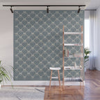 Bows & Ribbons Pattern LXI Neutral Grey Wall Mural Gallery Image 1