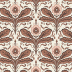 Mocha Mousse Art Deco Floral Vintage Symmetrical Botanical Pattern Coffee Mug Gallery Image 2