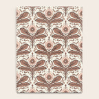 Mocha Mousse Art Deco Floral Vintage Symmetrical Botanical Pattern Notebook Gallery Image 4