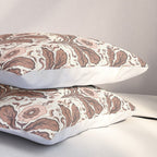 Mocha Mousse Art Deco Floral Vintage Symmetrical Botanical Pattern Pillow Sham Gallery Image 3