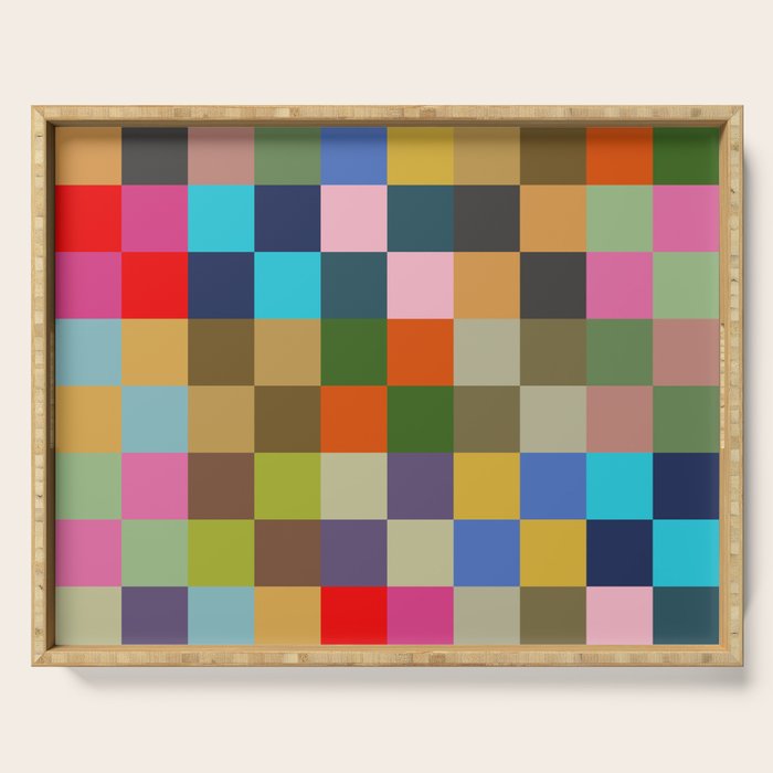 Colorful Checkerboard Serving Tray Gallery Image 1