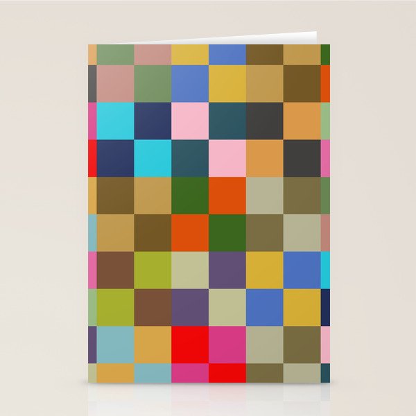 Colorful Checkerboard Stationery Card Gallery Image 2