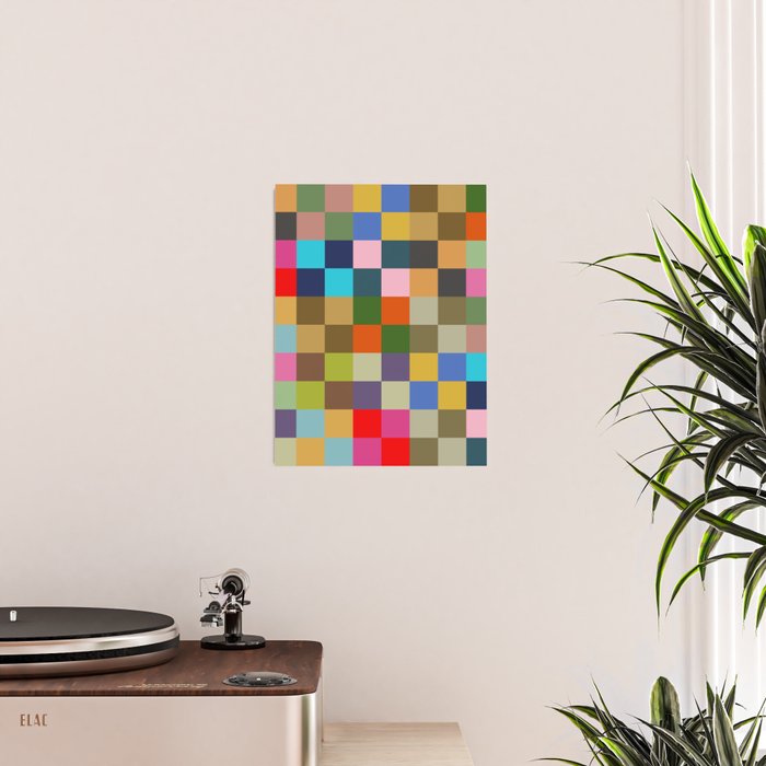 Colorful Checkerboard Poster Gallery Image 2