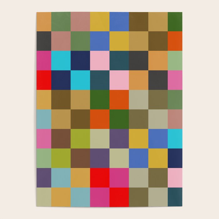 Colorful Checkerboard Poster Gallery Image 4