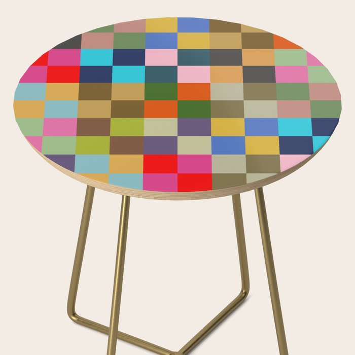 Colorful Checkerboard Side Table Gallery Image 2