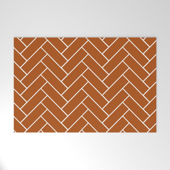 Tiles (Rust) Welcome Mat Gallery Image 1