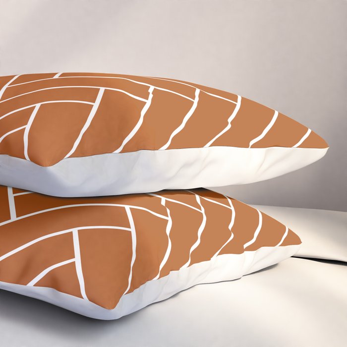 Tiles (Rust) Pillow Sham Gallery Image 3