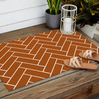 Tiles (Rust) Outdoor Rug Gallery Image 2