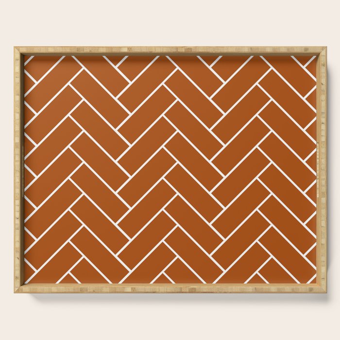 Tiles (Rust) Serving Tray Gallery Image 1