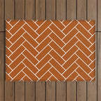 Tiles (Rust) Outdoor Rug Gallery Image 1