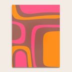 Mid-Century Modern Abstract Palm Springs Eclectic Pattern in Pink Brown Orange Notebook Gallery Image 4