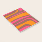 Mid-Century Modern Abstract Palm Springs Eclectic Pattern in Pink Brown Orange Notebook Gallery Image 3