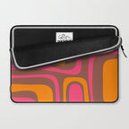 Mid-Century Modern Abstract Palm Springs Eclectic Pattern in Pink Brown Orange Laptop Sleeve Gallery Image 2
