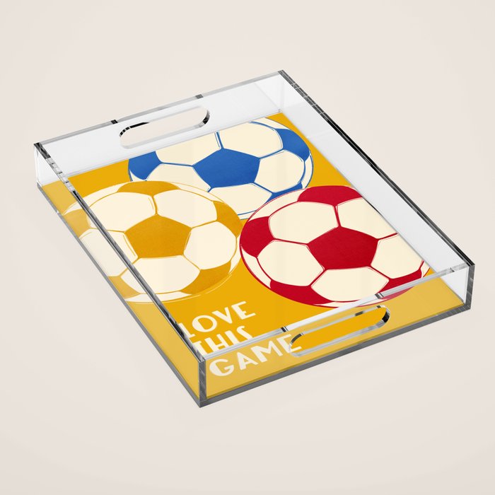 Love This Game - Football Illustration Acrylic Tray Gallery Image 1