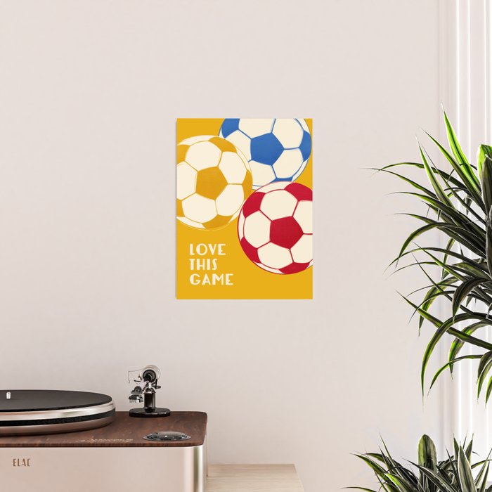 Love This Game - Football Illustration Poster Gallery Image 2