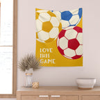 Love This Game - Football Illustration Wall Tapestry Gallery Image 2