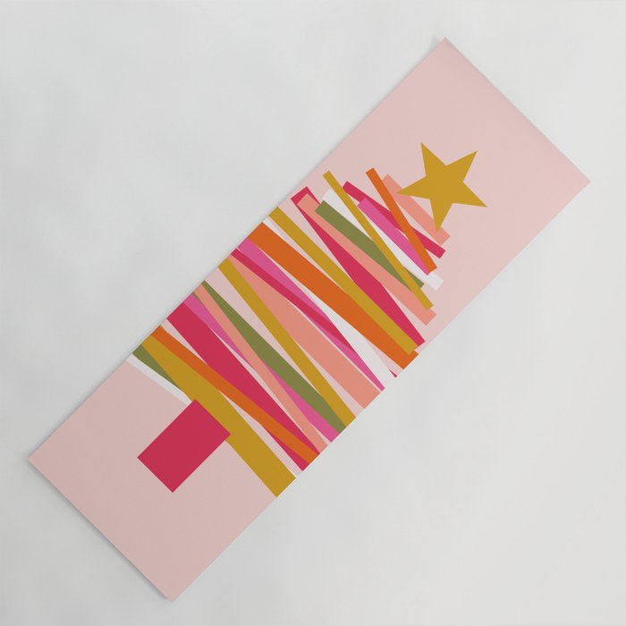 Ribbon Christmas Tree - candy Yoga Mat Gallery Image 1