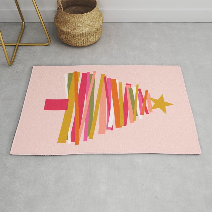 Ribbon Christmas Tree - candy Rug Gallery Image 1