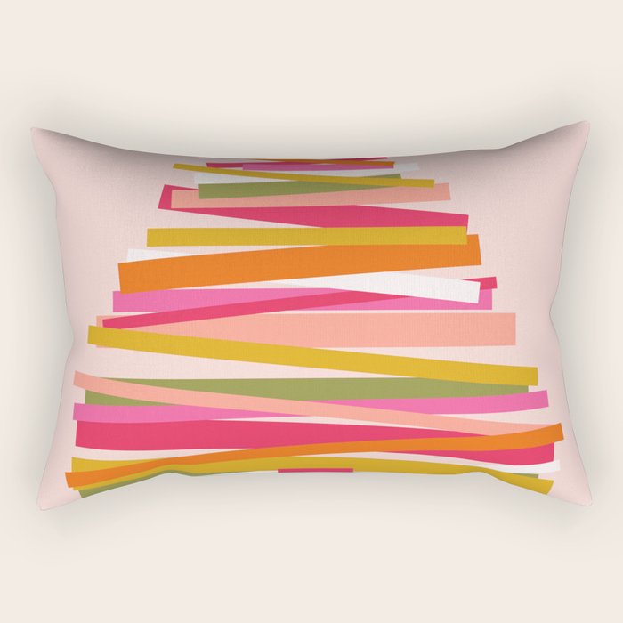 Ribbon Christmas Tree - candy Rectangular Pillow Gallery Image 2