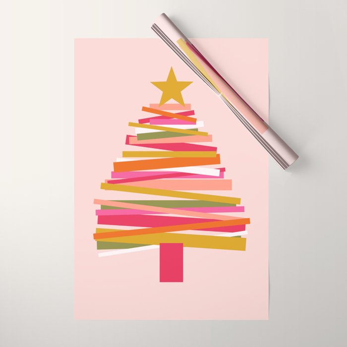 Ribbon Christmas Tree - candy Wrapping Paper Gallery Image 1