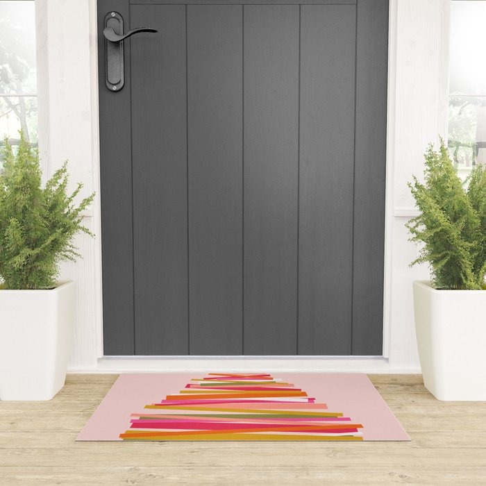 Ribbon Christmas Tree - candy Welcome Mat Gallery Image 3