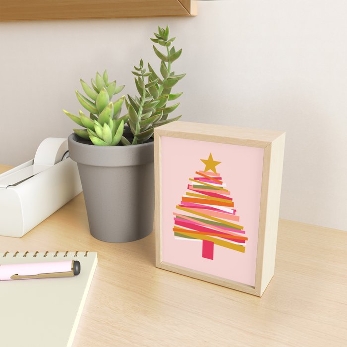Ribbon Christmas Tree - candy Mini Art Print Gallery Image 2