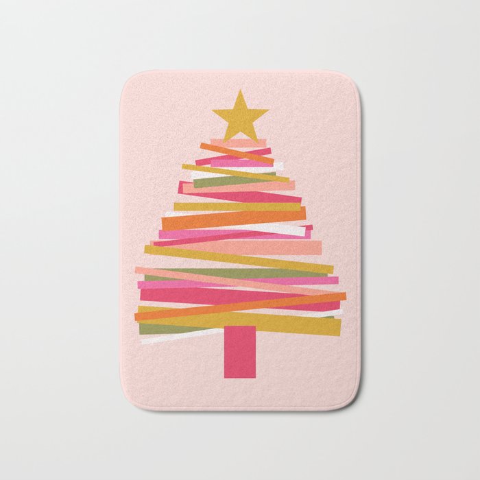 Ribbon Christmas Tree - candy Bath Mat Gallery Image 1