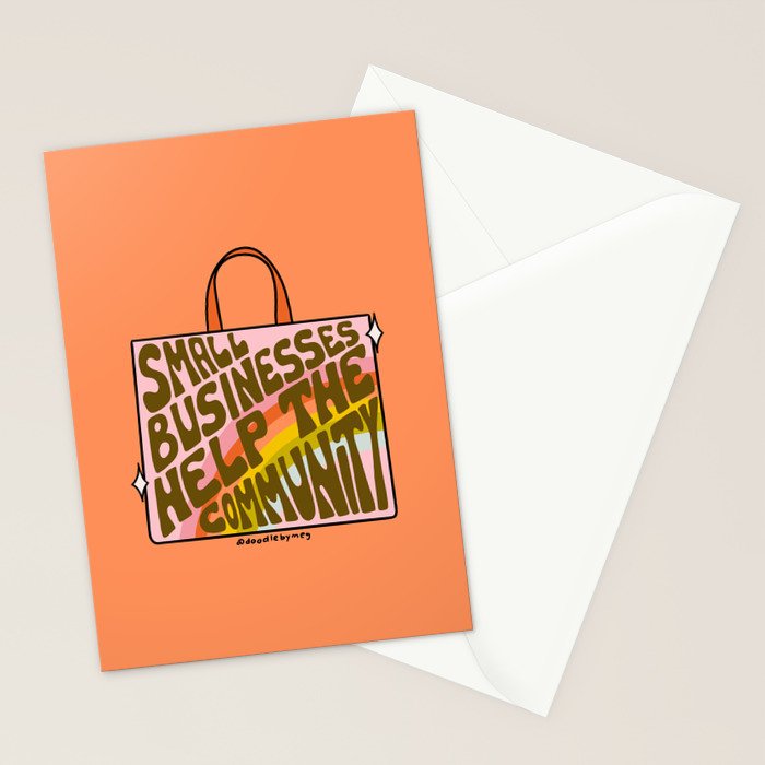 Small Businesses Help the Community Stationery Card Gallery Image 2