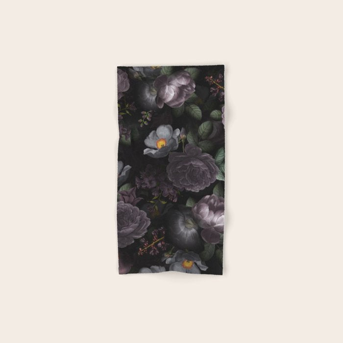 Mystic Moon Night Roses Botanical Flower Garden Bath Towel Gallery Image 1