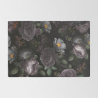 Mystic Moon Night Roses Botanical Flower Garden Rug Gallery Image 2