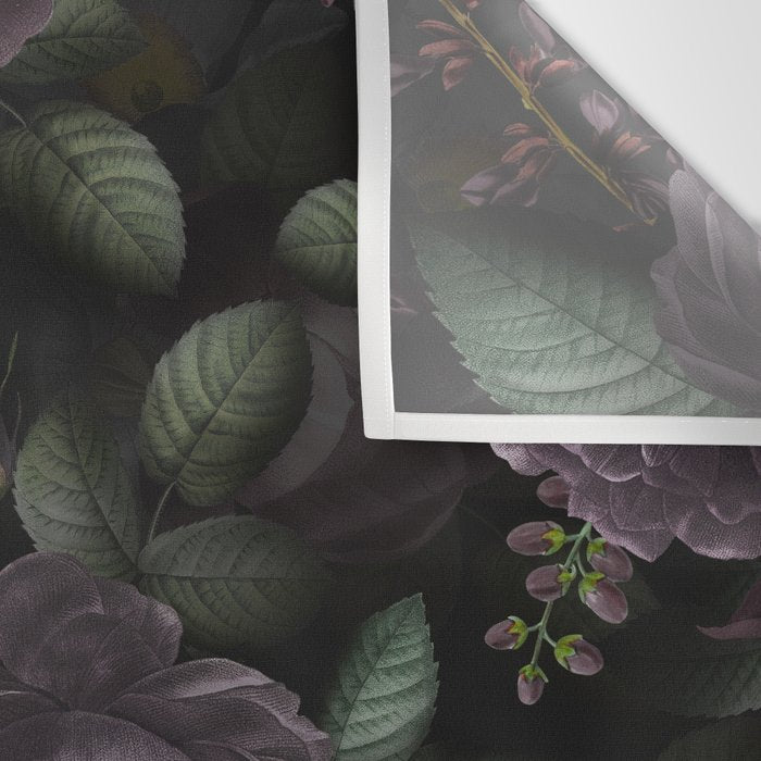 Mystic Moon Night Roses Botanical Flower Garden Wall Tapestry Gallery Image 3