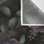 Mystic Moon Night Roses Botanical Flower Garden Wall Tapestry Gallery Image 3