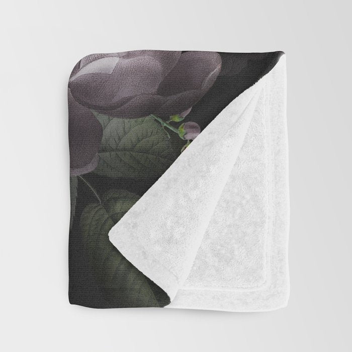 Mystic Moon Night Roses Botanical Flower Garden Throw Blanket Gallery Image 3