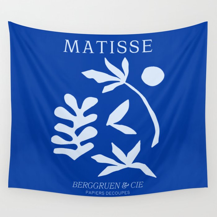 Chathams Blue Collage: Paper Cutouts Matisse Edition  Wall Tapestry Gallery Image 1