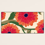 Red Zinnias Desk Mat Gallery Image 3