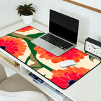 Red Zinnias Desk Mat Gallery Image 2