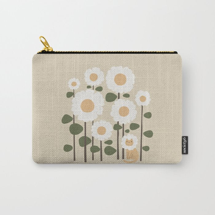 Cat and plant: Catmouflage Carry All Pouch Gallery Image 1