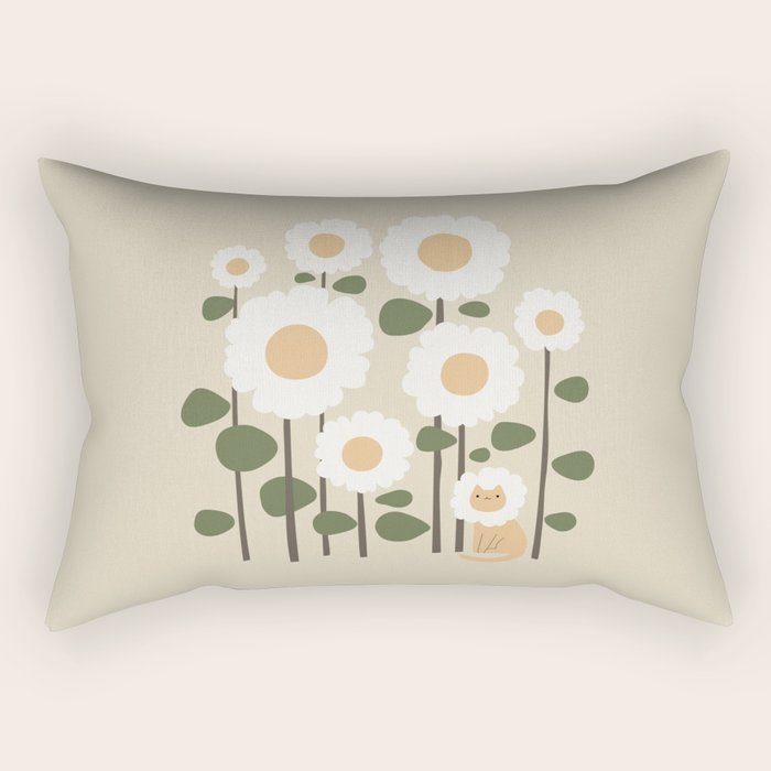 Cat and plant: Catmouflage Rectangular Pillow Gallery Image 1